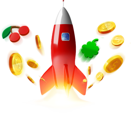 Rocket with exploding coins