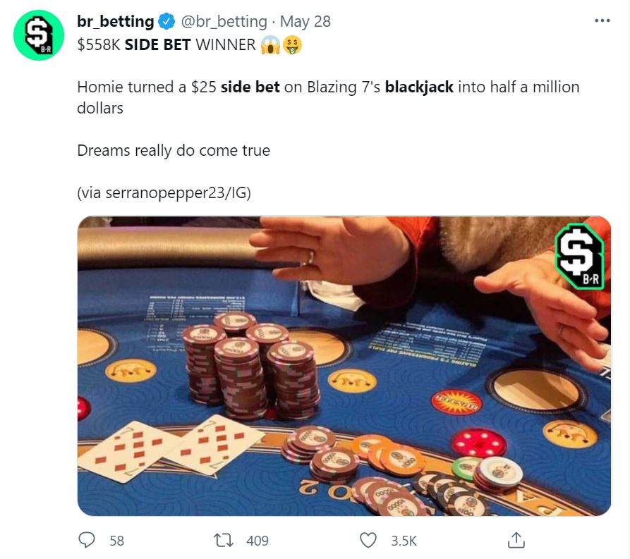 Tweet About Blackjack Side Bets